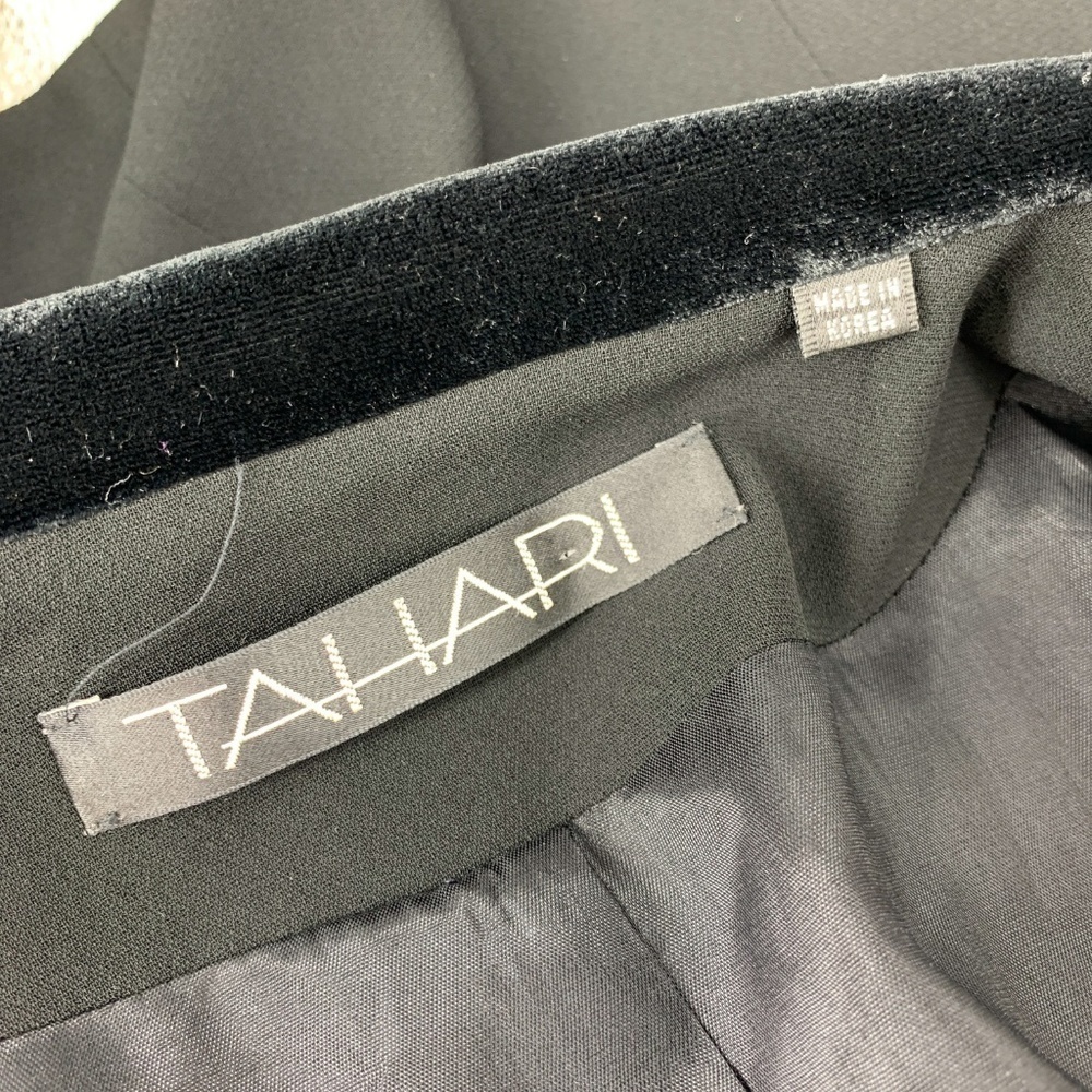 Tahari Black Blazer w/ Black Velvet Collar - Picture 5 of 7
